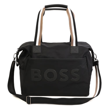 BOSS Pañalera color negro big logo al tono